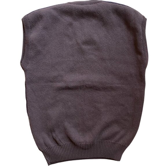 Vintage Chenille Striped Western Sweater Vest Academia 70s Aztec Tribal Sz S - Picture 7 of 8